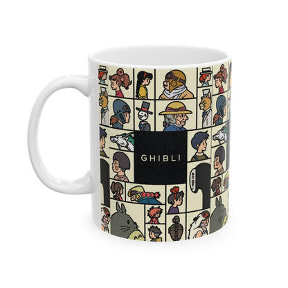 Studio Ghibli Characters Sketch Mug – 11oz & 15oz Ceramic Anime Coffee Cup
