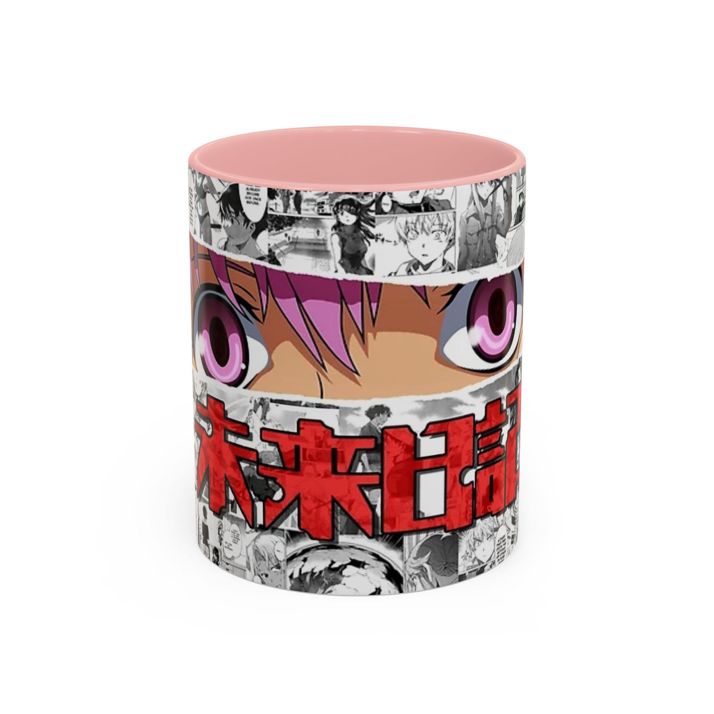 Yuno Gasai Accent Handle Mug – Future Diary Anime Cup – 11oz & 15oz Ceramic Gift for Yandere Fans