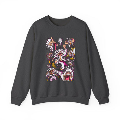 Funny Luffy One Piece Sweatshirt – 100% Cotton Anime Pullover for Straw Hat Fans