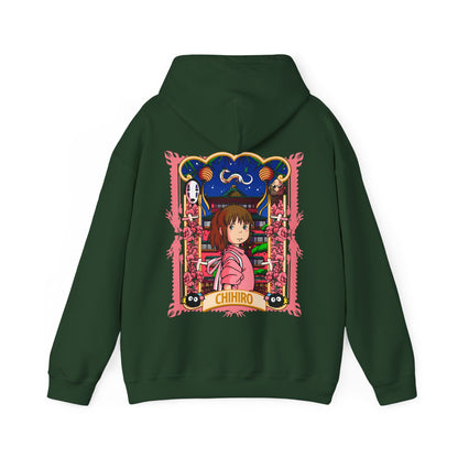 Spirited Away Chihiro Back Print Hoodie – 100% Cotton Studio Ghibli Hoodie for Anime Fans