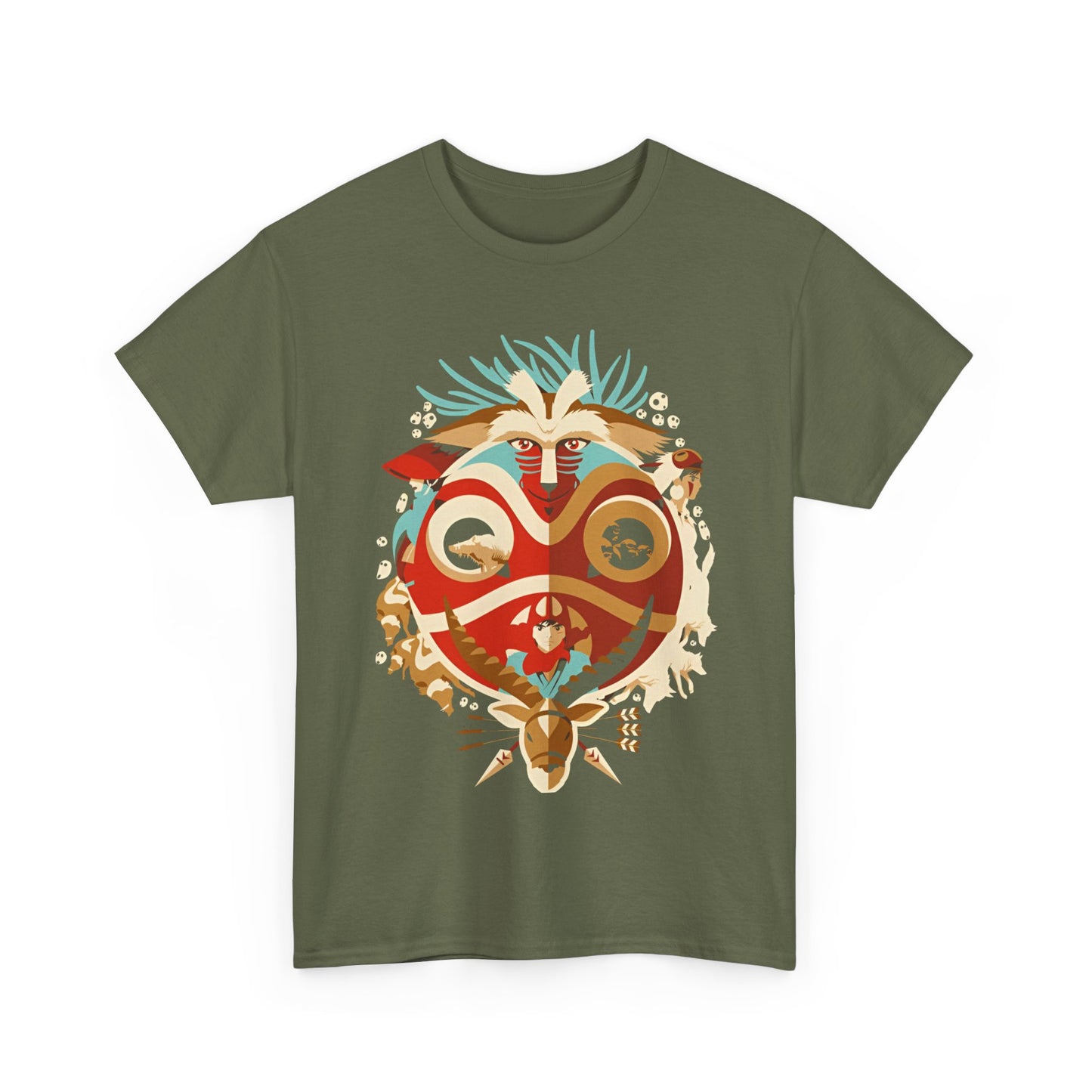 Princess Mononoke Art T-Shirt – 100% Cotton Studio Ghibli Tee