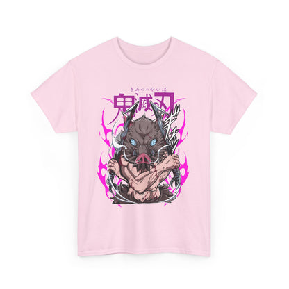 Inosuke Hashibira Demon Slayer T-Shirt – 100% Cotton Anime Tee for Boar Head Fans