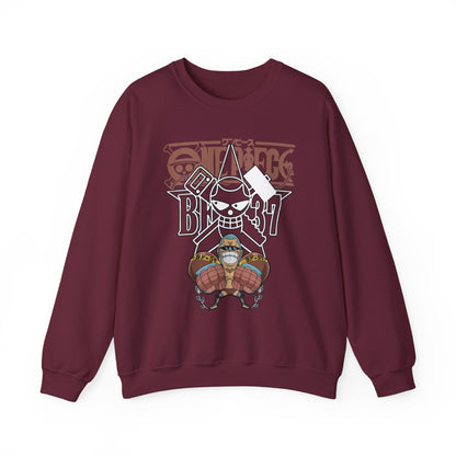 Franky One Piece Sweatshirt – 100% Cotton Anime Crewneck for True Fans
