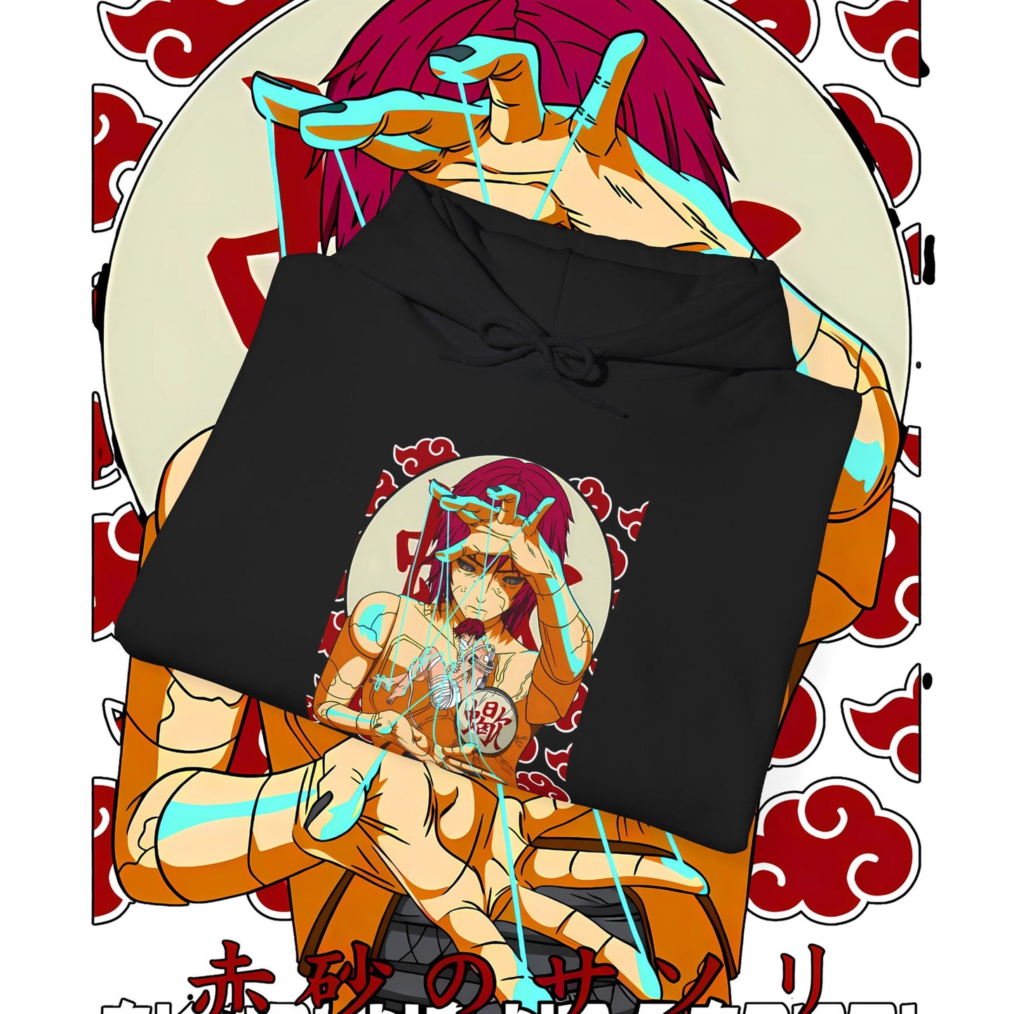 Sasori Akatsuki Naruto Hoodie – 100% Cotton Anime Streetwear