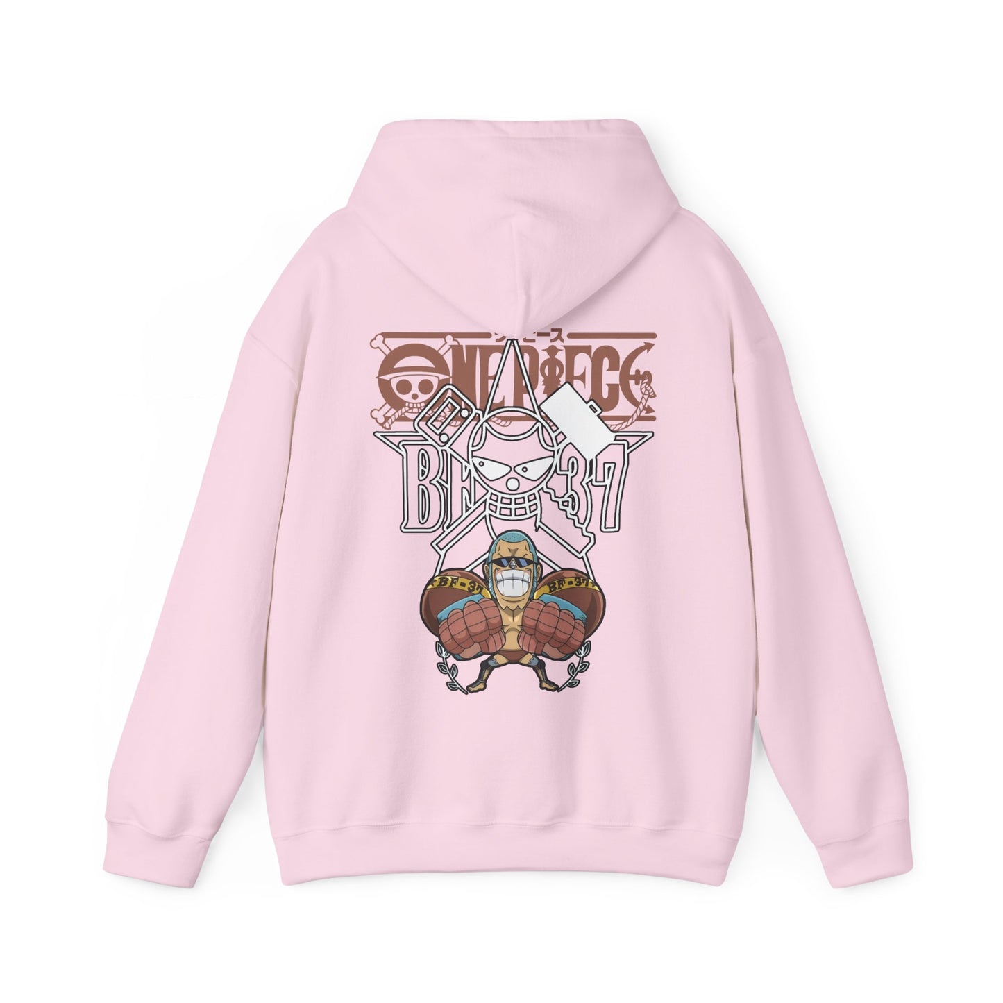 Franky One Piece Back Print Hoodie – 100% Cotton Anime Pullover for Super Fans