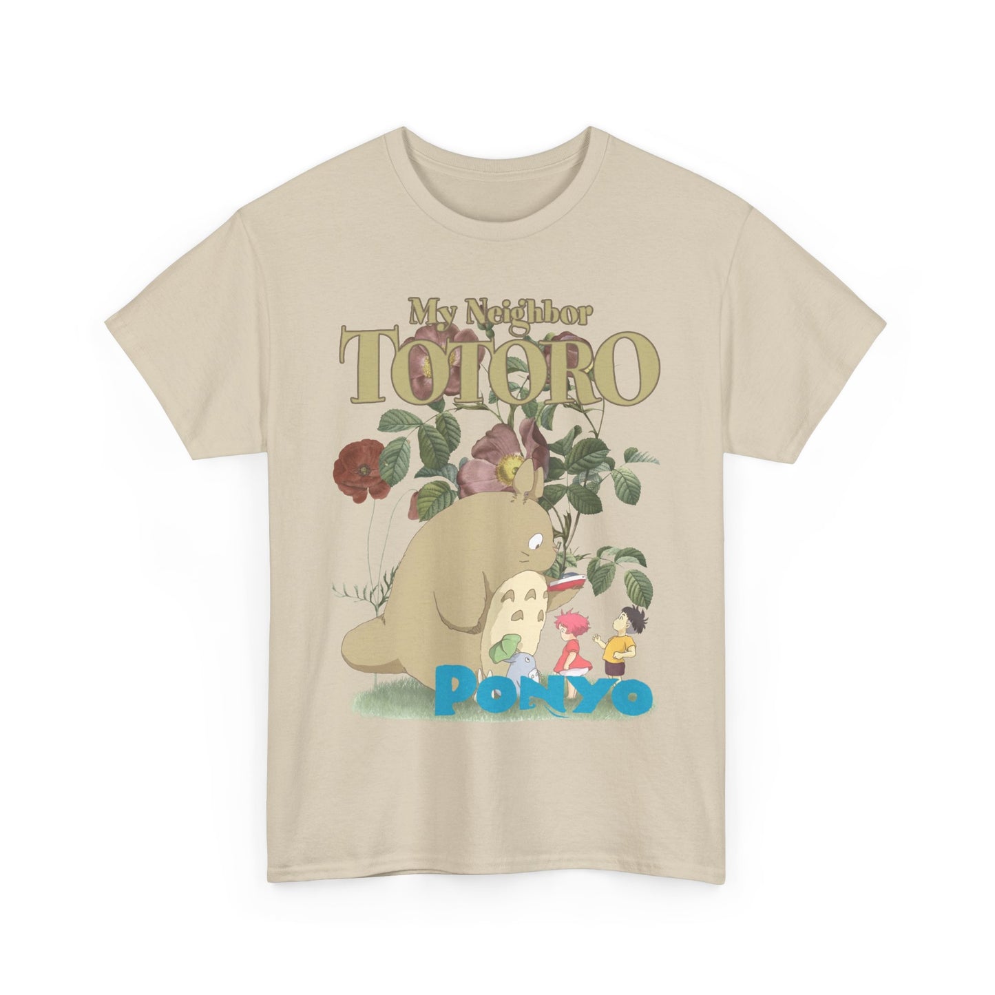 Totoro and Ponyo T-Shirt 100% Cotton Studio Ghibli Anime Tee