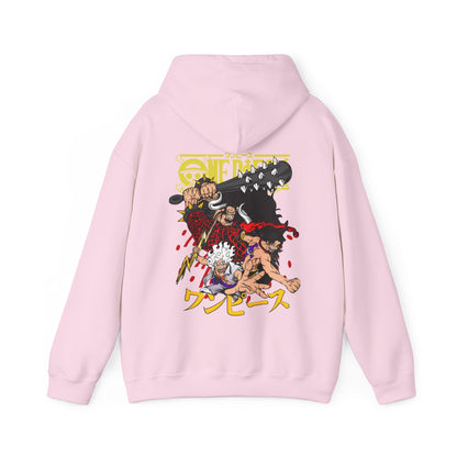 Kaido, Luffy & Ace Back Print Hoodie – 100% Cotton One Piece Anime Sweatshirt