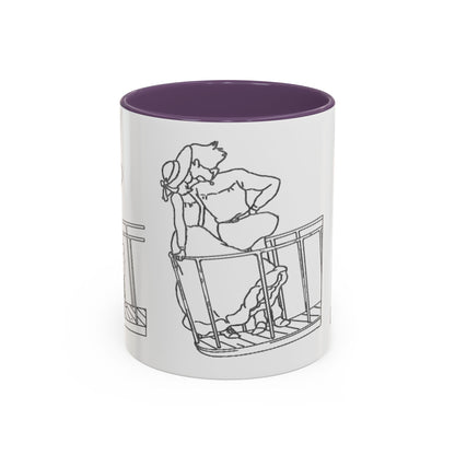 Sophie and Howl Accent Mug – Romantic Ghibli Color Handle Cup 11oz & 15oz – Howl’s Moving Castle Anime Love Gift