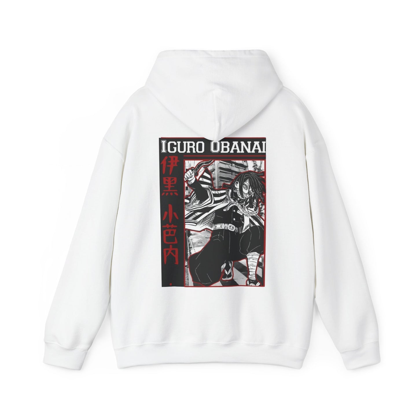 Iguro Obanai Back Print Hoodie – 100% Cotton Demon Slayer Hoodie Featuring the Serpent Hashira