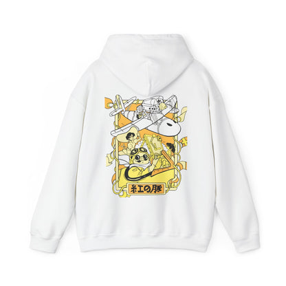 Porco Rosso Back Print Hoodie – 100% Cotton Studio Ghibli Vintage Anime Hoodie