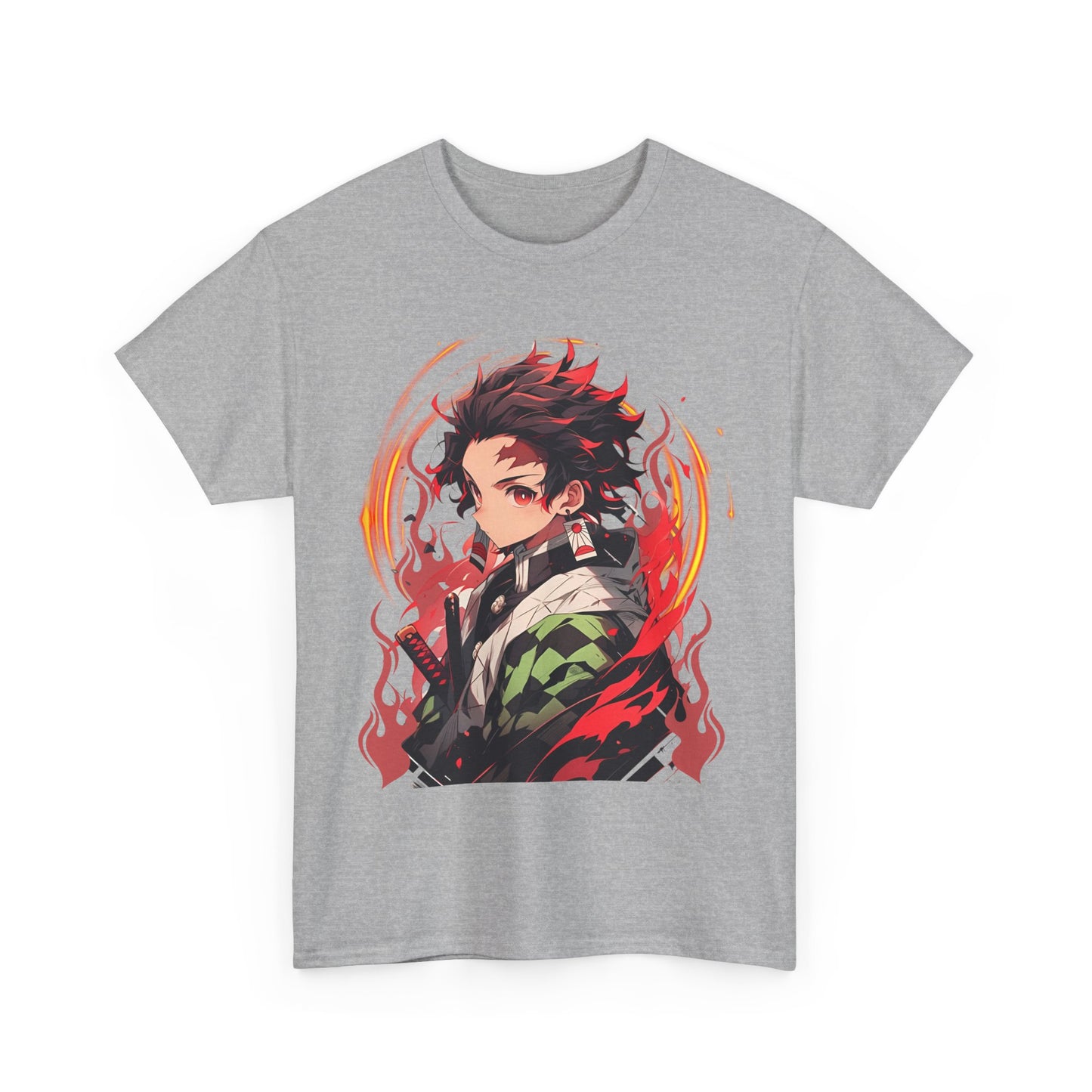 Tanjiro Kamado Demon Slayer T-Shirt – 100% Cotton Anime Tee for Kimetsu no Yaiba Fans