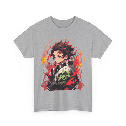 Tanjiro Kamado Demon Slayer T-Shirt – 100% Cotton Anime Tee for Kimetsu no Yaiba Fans