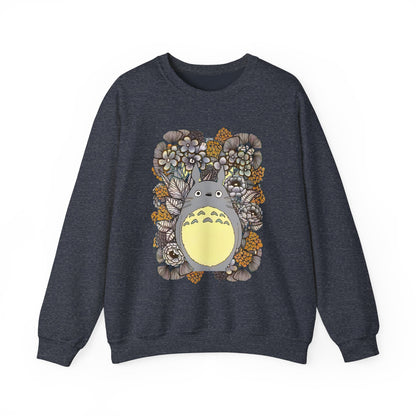 Totoro Plants Sweatshirt – 100% Cotton Studio Ghibli Pullover with Totoro and Nature Design