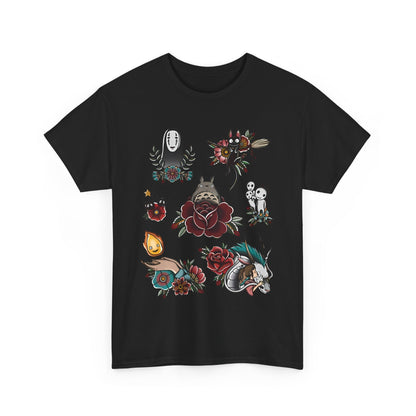 Studio Ghibli Characters T-Shirt – 100% Cotton Anime Tee Featuring Iconic Ghibli Designs