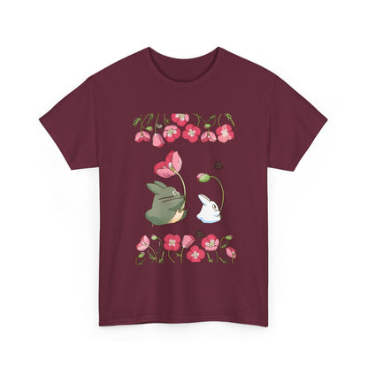 Totoro Cute Flowers T-Shirt – 100% Cotton Studio Ghibli Anime Shirt