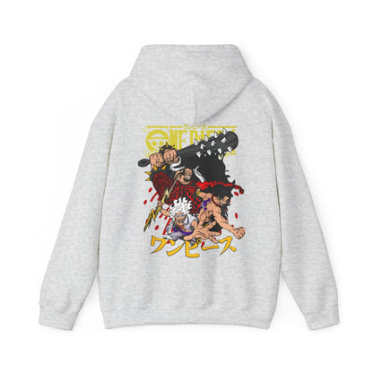 Kaido, Luffy & Ace Back Print Hoodie – 100% Cotton One Piece Anime Sweatshirt
