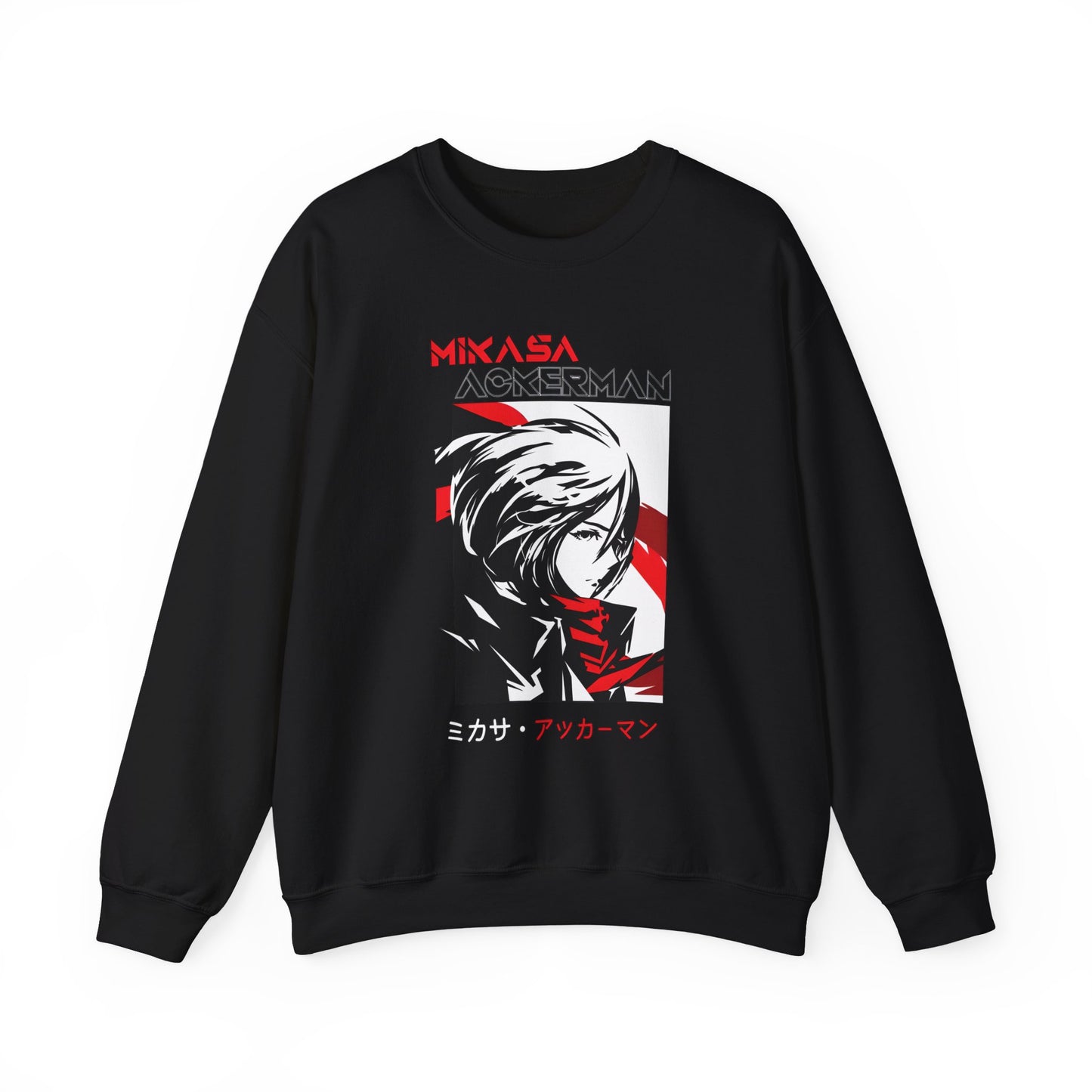 Mikasa Ackerman Sweatshirt – 100% Cotton Attack on Titan Anime Pullover for Fans