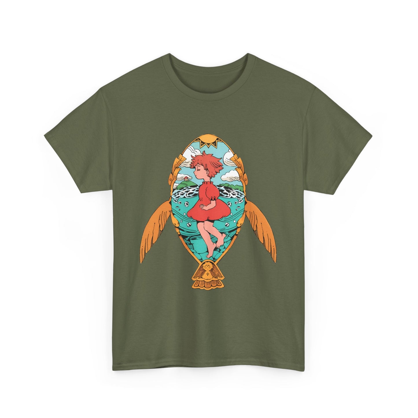 Ponyo Art T-Shirt – 100% Cotton Studio Ghibli Shirt for Anime Fans