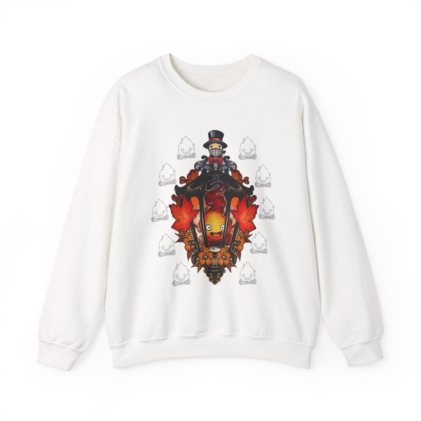 Calcifer Sweatshirt – 100% Cotton Howl's Moving Castle Studio Ghibli Cozy Pullover