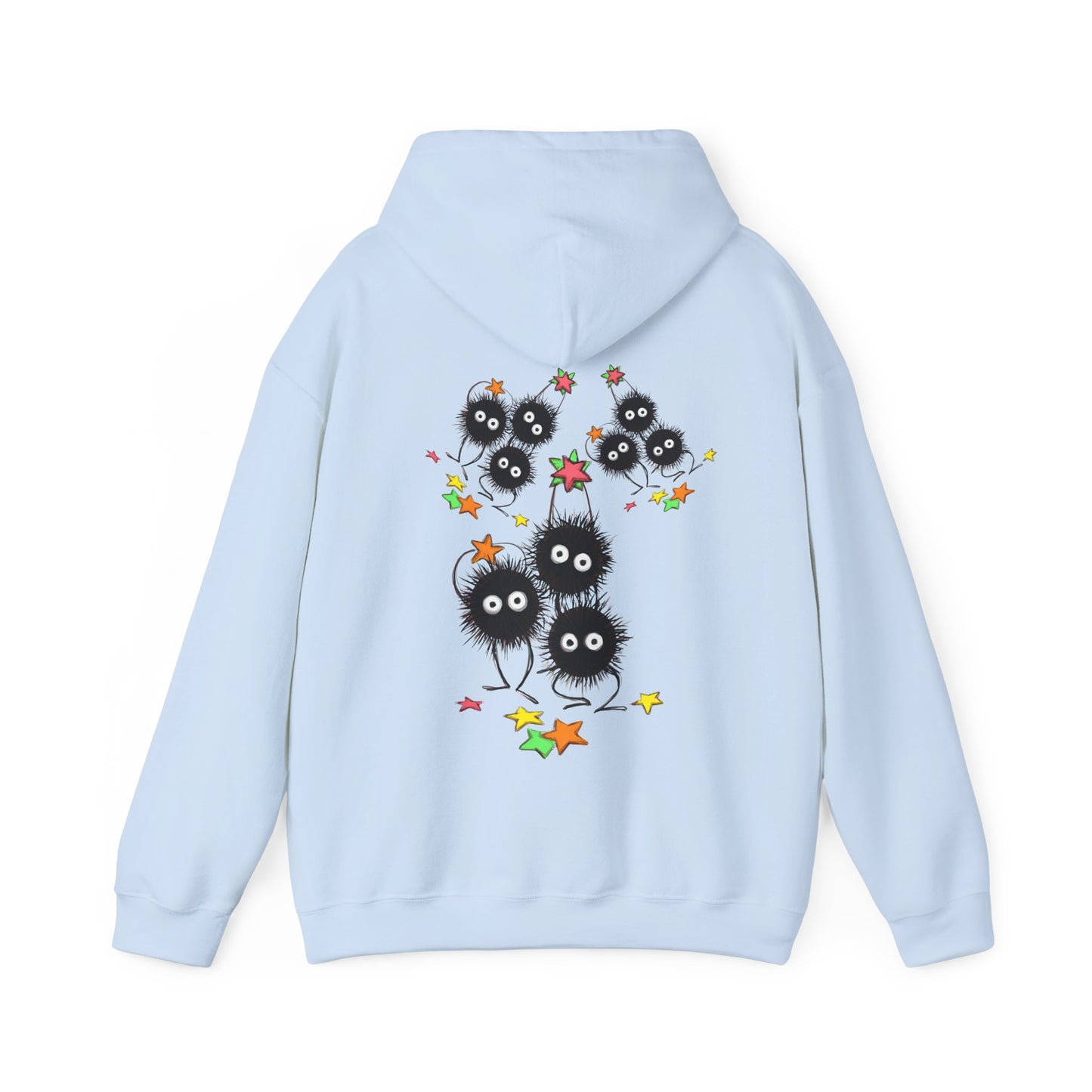 Soot Sprites Fantasy Back Print Hoodie – 100% Cotton Anime Hoodie Inspired by Studio Ghibli