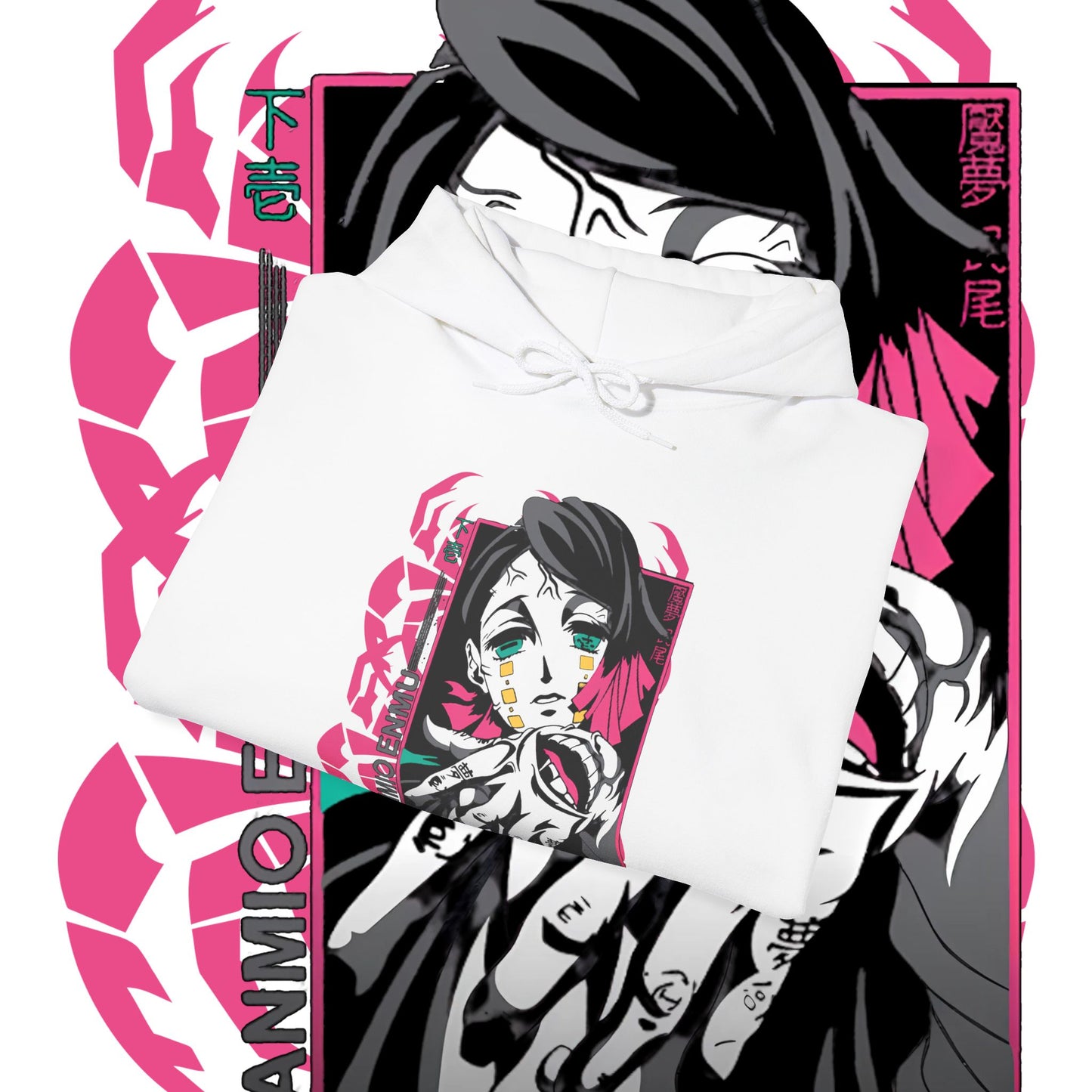 Enmu Demon Slayer Cotton Hoodie | Anime Villain Art Design