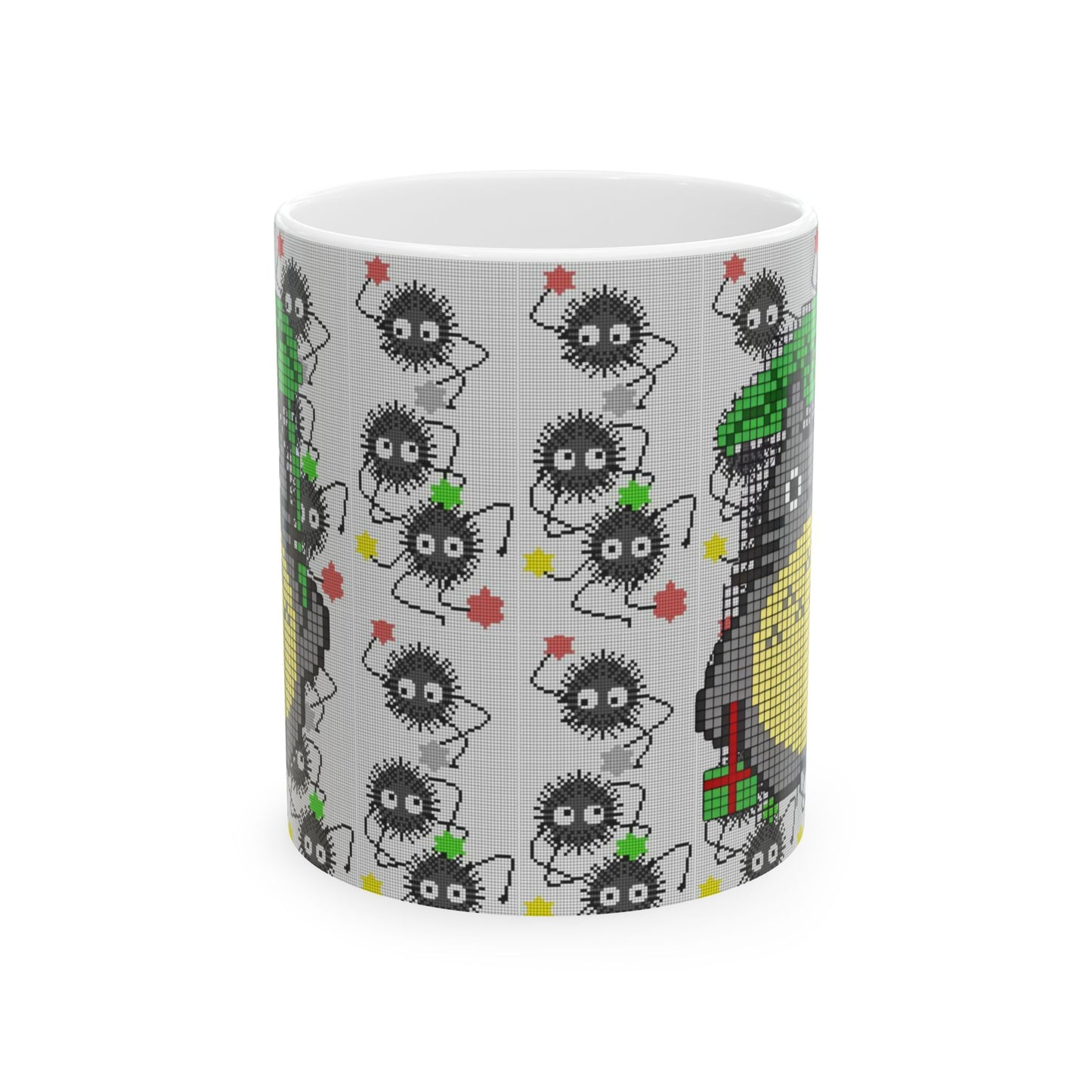 Totoro & Soot Sprites Mug – Studio Ghibli Ceramic Coffee Cup – 11oz & 15oz Anime Gift for Fans