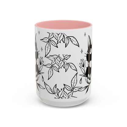 Jiji Cat Studio Ghibli Mug – 11oz & 15oz Accent Handle Coffee Cup – Cute Kiki’s Delivery Service Gift