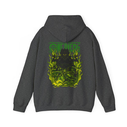 Roronoa Zoro One Piece Back Print Hoodie – 100% Cotton Anime Hoodie for Swordsman Fans