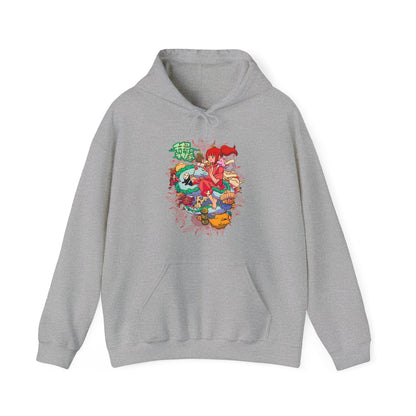 Spirited Away Characters Collage Hoodie – 100% Cotton Studio Ghibli Anime Pullover