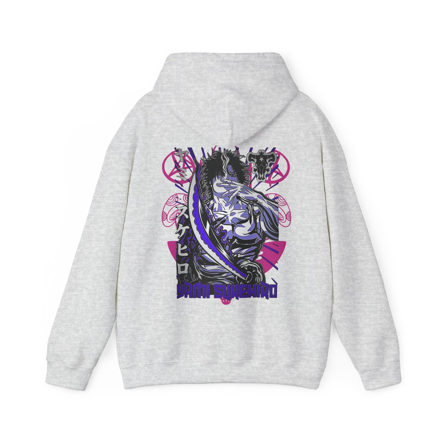 Yami Sukehiro Back Print Hoodie – Black Clover 100% Cotton Anime Hoodie for Fans