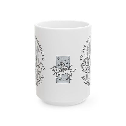 Princess Mononoke Art Mug – Studio Ghibli Ceramic Coffee Cup – 11oz & 15oz Anime Gift for Ghibli Fans