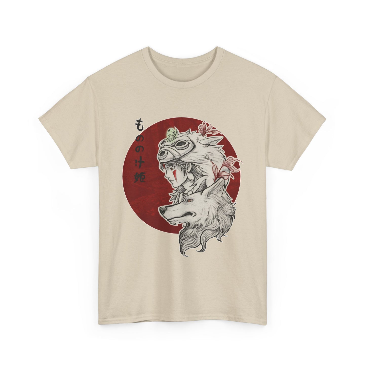 Princess Mononoke Red T-Shirt | Studio Ghibli Anime Cotton Tee
