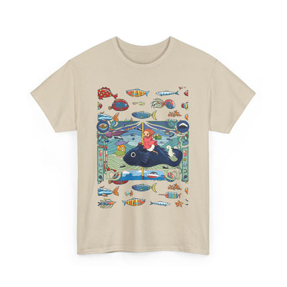 Ponyo Sea Love T-Shirt – 100% Cotton Studio Ghibli Tee for Ocean and Anime Fans