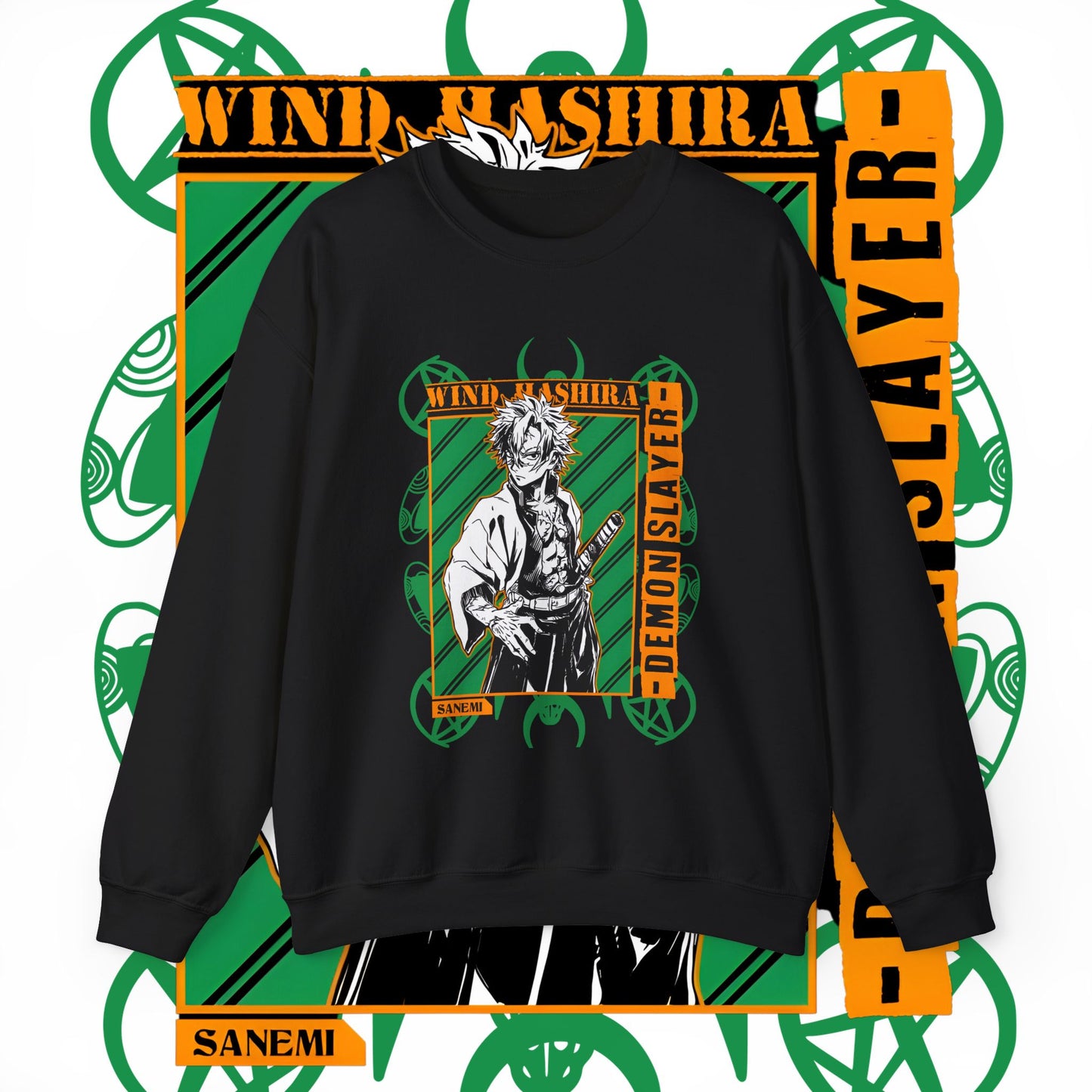 Sanemi Shinazugawa Hashira Sweatshirt | Demon Slayer | 100% Cotton Anime Pullover