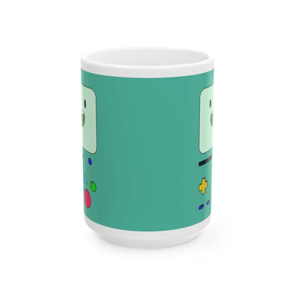 BMO Adventure Time Mug – Beemo Ceramic Coffee Cup – 11oz & 15oz Gift for Cartoon Fans
