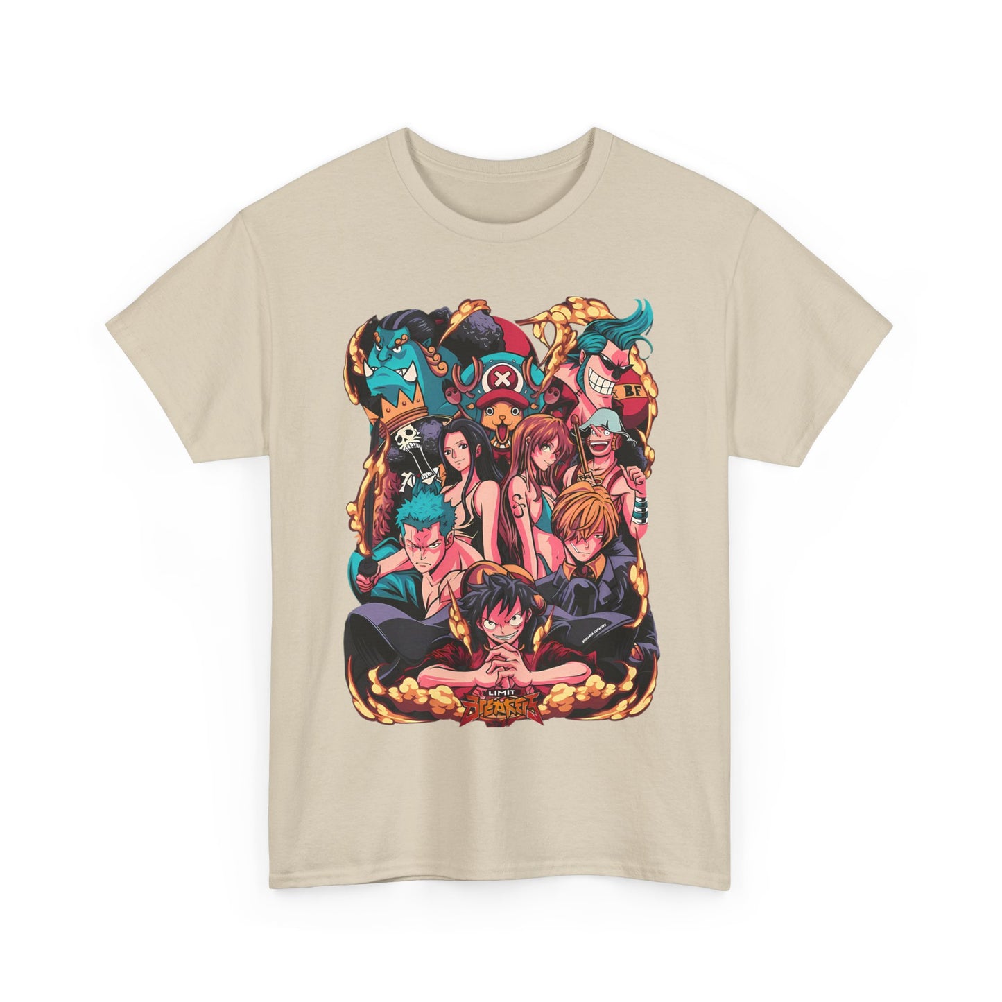 One Piece Characters T-Shirt – 100% Cotton Anime Tee Featuring Straw Hat Crew