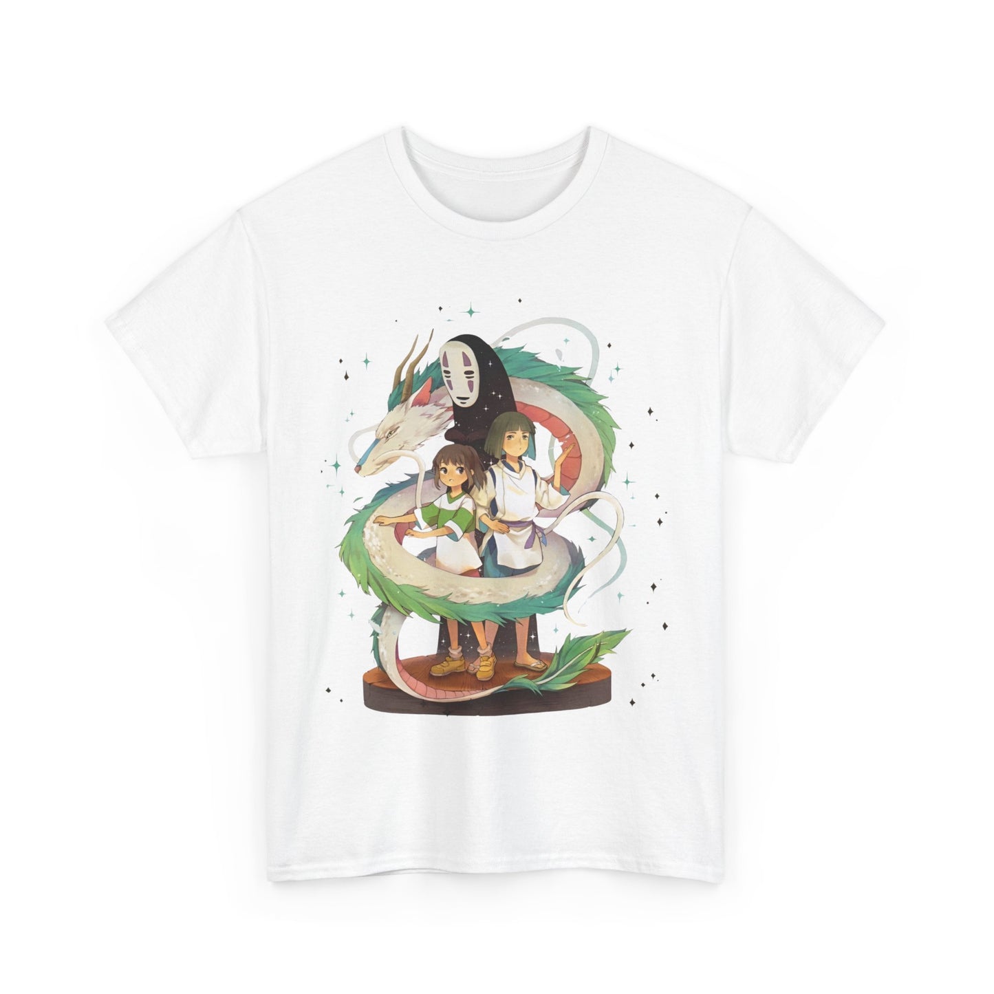 No Face Chihiro and Haku T-Shirt – 100% Cotton Spirited Away Anime Tee