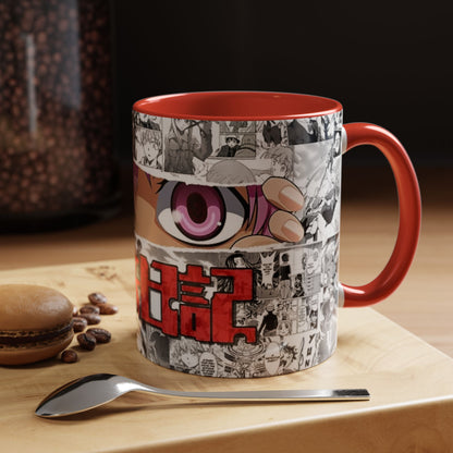 Yuno Gasai Accent Handle Mug – Future Diary Anime Cup – 11oz & 15oz Ceramic Gift for Yandere Fans