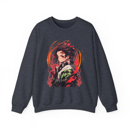 Tanjiro Kamado Demon Slayer Sweatshirt – 100% Cotton Anime Pullover for Kimetsu no Yaiba Fans