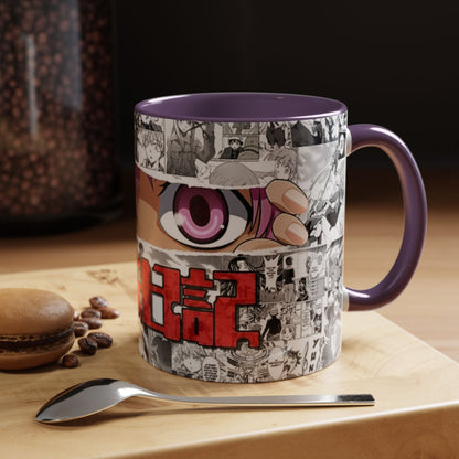 Yuno Gasai Accent Handle Mug – Future Diary Anime Cup – 11oz & 15oz Ceramic Gift for Yandere Fans