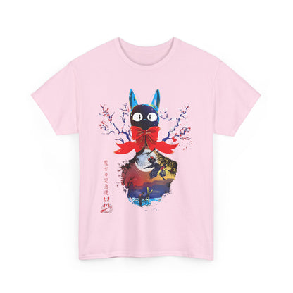 Kiki's Delivery Jiji Cat T-Shirt | 100% Cotton Studio Ghibli Tee
