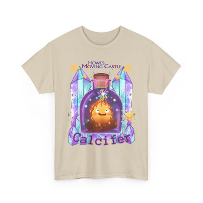 Howl's Moving Castle Calcifer T-Shirt 100% Cotton Studio Ghibli Tee