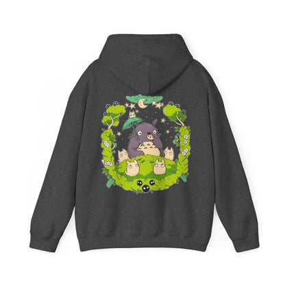 Totoro Forest Magic Back Print Hoodie – 100% Cotton Studio Ghibli Hoodie with Totoro Design