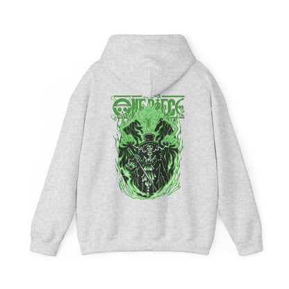 Brook One Piece Hoodie with Back Print – 100% Cotton Anime Pullover for Soul King Fans