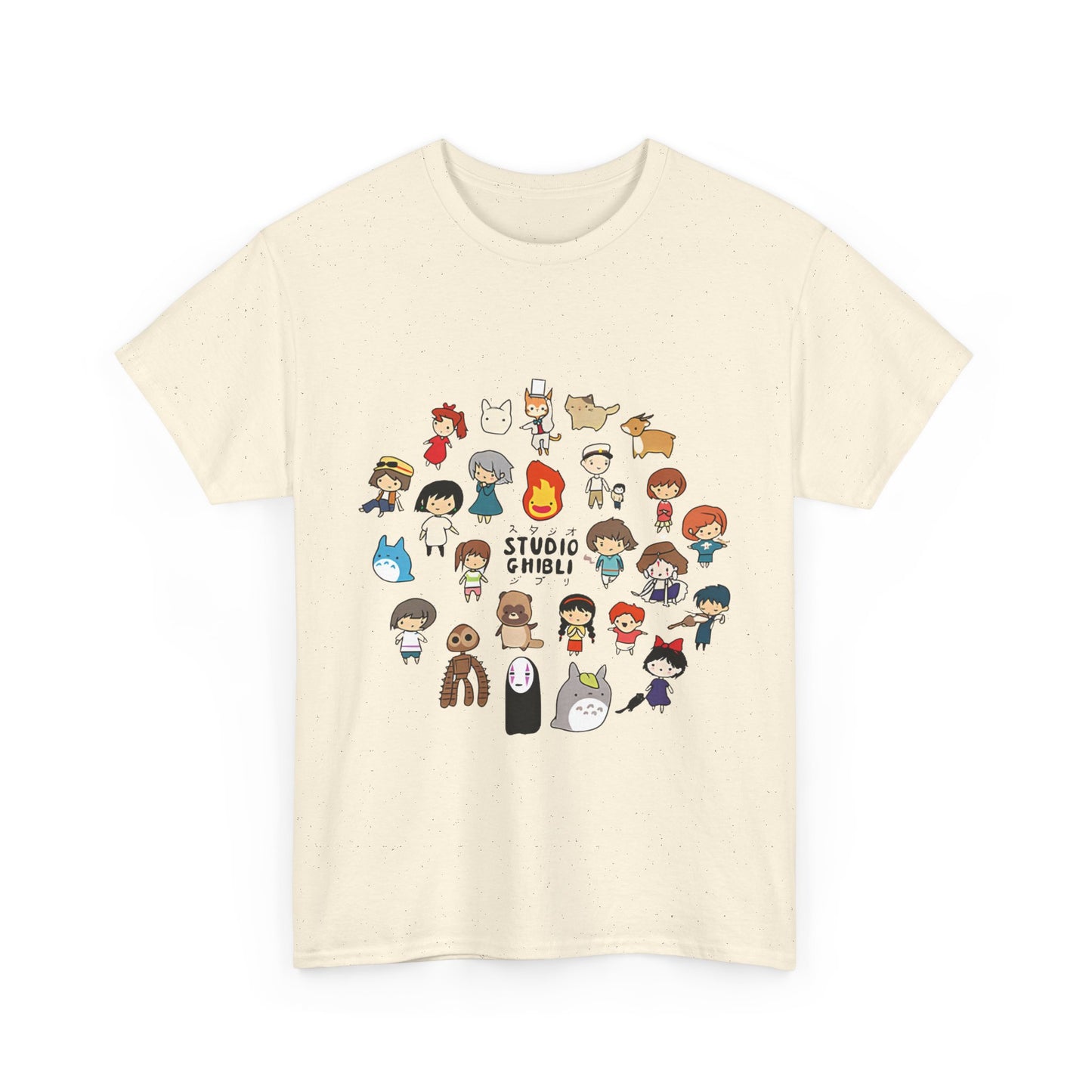 Chibi Ghibli T-Shirt – Cute Anime Characters Tee in 100% Cotton