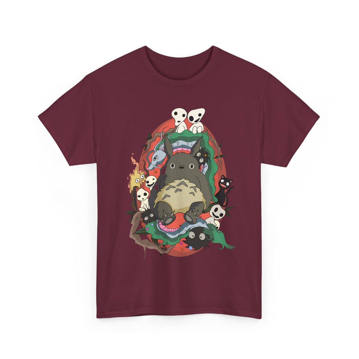 Totoro Funny Ghibli Characters T-Shirt 100% Cotton | Studio Ghibli Anime Tee