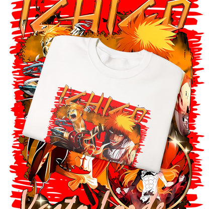 Bleach Anime 100% Cotton Sweatshirt | Ichigo Graphic Crewneck