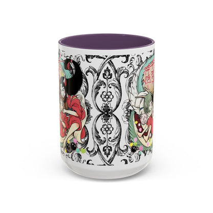 Spirited Away Cool Accent Mug – Studio Ghibli Color Handle Coffee Cup – 11oz & 15oz Ceramic Gift for Anime Fans