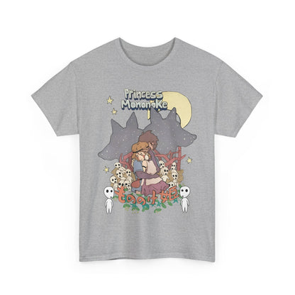 Princess Mononoke Print T-Shirt 100% Cotton Studio Ghibli Anime Tee