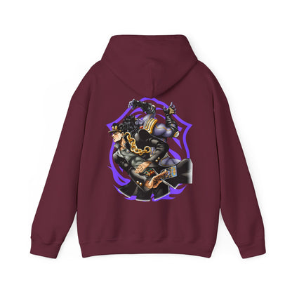 Jotaro Kujo Back Print Hoodie – 100% Cotton JoJo's Bizarre Adventure Anime Pullover